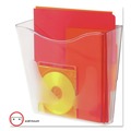  | Deflecto 63001 Euro-Style DocuPocket 10.25 in. x 4 in. x 10 in. A4/Legal/Letter/Magazine/Portfolio Size Portrait Wall File - Clear image number 4