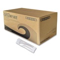 Cutlery | Boardwalk BWK4KITWHPS 4-Piece Mediumweight Polystyrene Cutlery Kit - White (250/Carton) image number 0