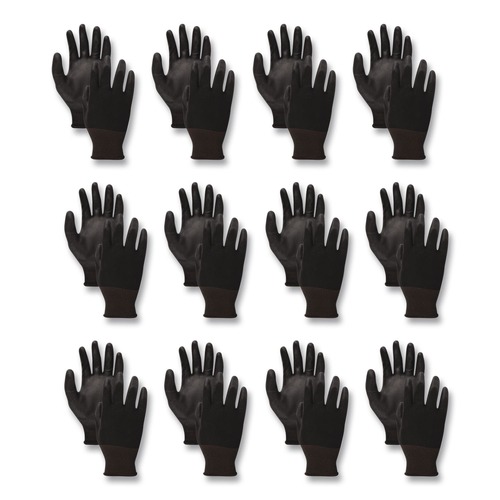 Work Gloves | Boardwalk BWK0002910 Palm Coated HPPE Gloves - X-Large Size 10/Salt and Pepper/Black (1-Dozen) image number 0