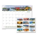 Office & Office Supplies | AT-A-GLANCE 89803 12-Month (Jan-Dec): 2026 22 in. x 17 in. Seascape Panoramic Photography Seascape Panoramic Desk Pad - White Sheets, Clear Corners image number 1