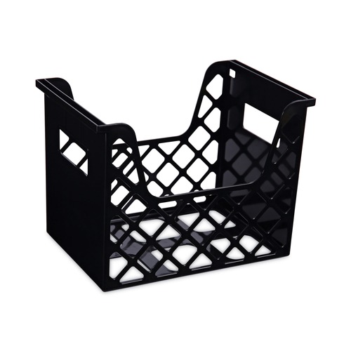  | Universal UNV08123 Recycled Extra Capacity Letter Size 8.5 in. Long Desktop File Holder - Black image number 0