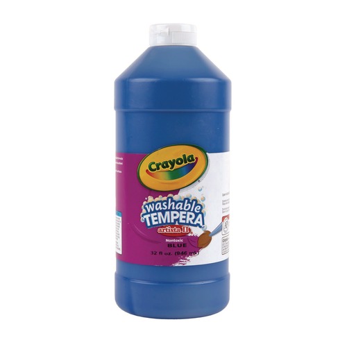  | Crayola 543132042 Artista II 32 oz Bottle Washable Tempera Paint - Blue image number 0