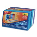 Sponges & Scrubbers | Brillo 21035 Estracell 4.5 in. x 2.75 in. Scrub Sponge Variety Pack - Blue/Purple/White (8/Carton) image number 3