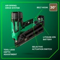 Framing Nailers | Metabo HPT NR3690DCM MultiVolt 36V Brushless Lithium-Ion Cordless Paper Strip Framing Nailer Kit (2.5 Ah) image number 3