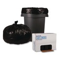 Trash Bags | Boardwalk X7658XKKR01 38 in. x 58 in. 60 gal. 1.6 mil Recycled Low-Density Polyethylene Can Liners - Black (100/Carton) image number 2