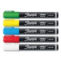 Markers | Sharpie 2103011 Medium Bullet Tip Wet-Erase Chalk Marker - Assorted Colors (5/Pack) image number 1