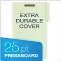 Office Jansan | Pendaflex 17187 1/3-Cut Tabs 3 in. Expansion 2 Fasteners Legal Size Heavy-Duty Pressboard Folders - Green (25/Box) image number 1