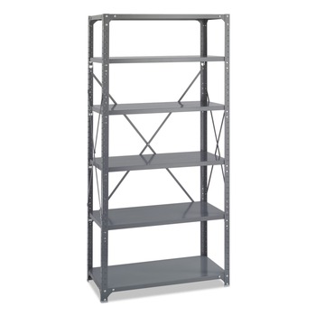Safco 6269 36 in. x 18 in. x 75 in. 6-Shelf Commercial Steel Shelving Unit - Dark Gray