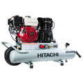 Portable Air Compressors | Factory Reconditioned Hitachi EC2610E 5.5 HP 8 Gallon Oil-Free Wheelbarrow Air Compressor image number 1