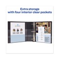 Office Jansan | Avery 79693 3 Locking One Touch EZD Rings 3 in. Capacity 11 in. x 8.5 in. Heavy-Duty View Binder with DuraHinge - Black image number 6