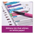 Office Jansan | Paper Mate 2129448 Medium 0.7 mm Stick Flair Metallic Porous Point Pen - Assorted Ink and Barrel Colors (16/Pack) image number 1