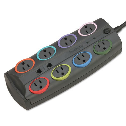  | Kensington K62691NA SmartSockets 3090 J Surge Protector with 8 AC Outlets and 8 ft. Cord - Dark Gray image number 0