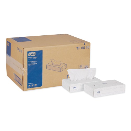 New Year New Savings! Save $25 off $150 | Tork TF6810 Advanced 2-Ply Flat Box Facial Tissue - White (30/Carton) image number 0