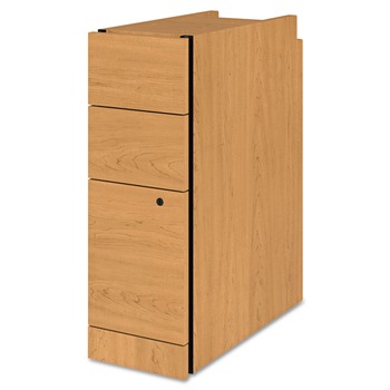 HON 9.5 in. x 22.75 in. x 28 in. 3-Drawers Box/Box/File Legal/Letter Narrow Pedestal - Harvest