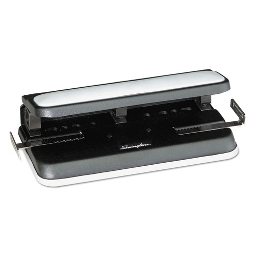 Office Jansan | Swingline A7074300E 32-Sheet Easy Touch 2- to 3-Hole Punch with Cintamatic Centering - Black/Gray image number 0