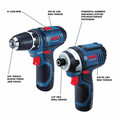 Combo Kits | Bosch CLPK22-120 12V Lithium-Ion 3/8 in. Drill Driver and Impact Driver Combo Kit image number 8