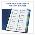 Office Jansan | Avery 11321 11 in. x 8.5 in. 24-Tab 1 to 24 Customizable TOC Ready Index Double Column Multicolor Tab Dividers - White (1-Set) image number 2