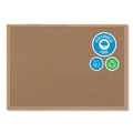  | MasterVision SB0420001233 36 in. x 24 in. Wood Frame Earth Cork Board - Tan/Oak image number 3