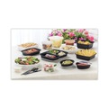 Food Service | Pactiv Corp. NC888 Newspring VERSAtainer 8.8 x 6 x 2.5 Base/Lid Combo Microwavable Containers - White/Clear (150/Carton) image number 4