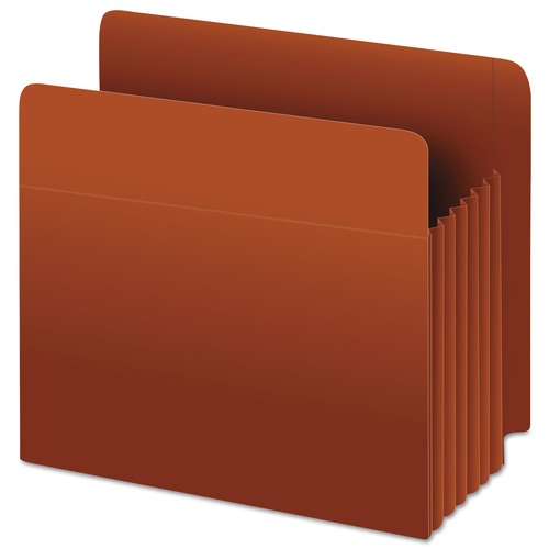 Office Jansan | Pendaflex 95363 5.25 in. Expansion Heavy-Duty End Tab File Pockets - Letter Size, Red Fiber (10/Box) image number 0