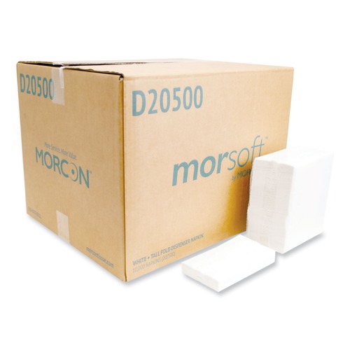 Labor Day Sale! Save $30 off $199! | Morcon Paper D20500 1-Ply in. 6 x 13 in. Morsoft Dispenser Napkins - White (20/Carton) image number 0
