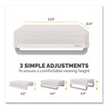 Office Furniture Accessories | Fellowes Mfg Co. 100098565 13.94 in. x 11.97 in. x 3.25 in. to 6 in. Supports 33 lbs. Breyta Monitor Stand - White image number 3