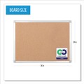 Office Presentation Supplies | MasterVision CA031790 Earth 36 in. x 24 in. Cork Board - Tan Surface/Satin Aluminum Frame image number 3