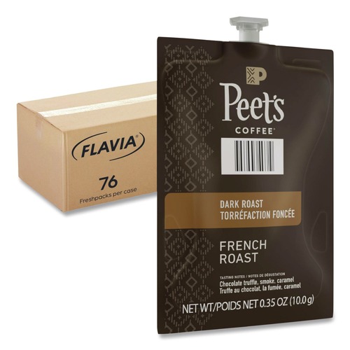 Coffee | FLAVIA 48036 0.35 oz. Pouch Peet's Coffee Freshpack - French Roast (76/Carton) image number 0