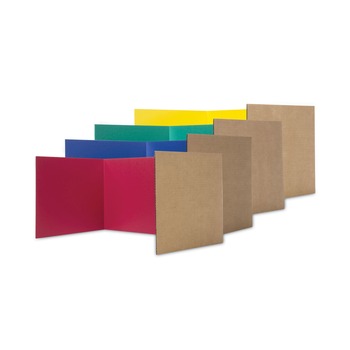 Flipside 48 in. x 12 in. Study Carrel - Assorted Colors (24/Pack)