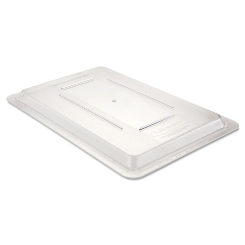 Cleaning Carts | Rubbermaid Commercial FG331000CLR 12 in. x 18 in. Food/Tote Box Lids - Clear image number 0