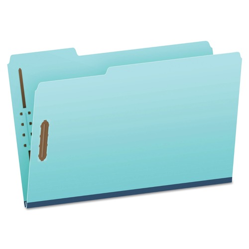 File Folders | Pendaflex FP313 Heavy-Duty Pressboard Folders With Embossed Fasteners, Legal Size, Blue, 25/box image number 0