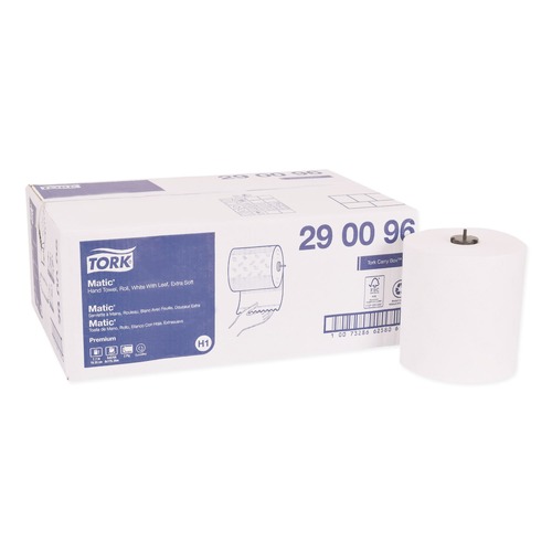 Paper Towels and Napkins | Tork 290096 Premium Matic 7.7 in. x 575 ft. 2-Ply Extra Soft Hand Towel Roll - White (6/Carton) image number 0