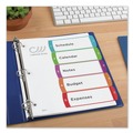 Office Jansan | Avery 11840 5-Tab 1 to 5 11 in. x 8-1/2 in. Contemporary Color Tabs Customizable TOC Ready Index Multicolor Tab Dividers - White (1 Set) image number 5