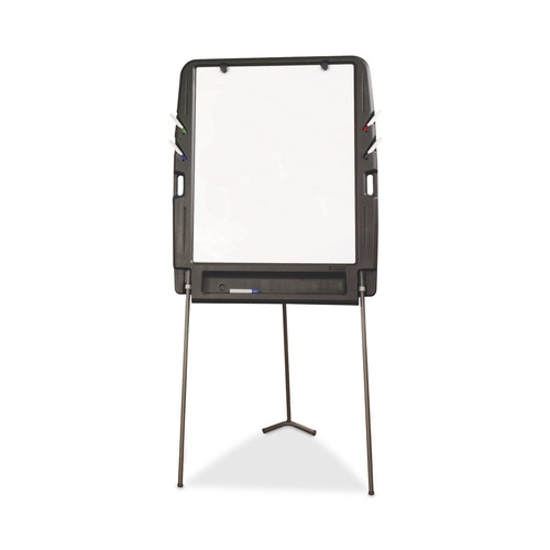 Office & Office Supplies | Iceberg 30227 35 in. x 30 in. Ingenuity Portable Flipchart Easel with Dry Erase Surface - White Surface/Charcoal Gray Frame image number 0