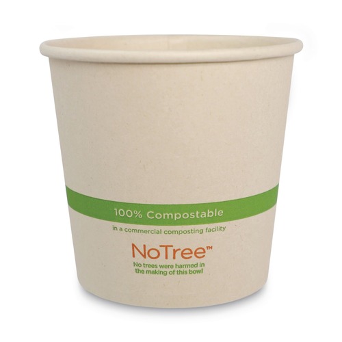 Labor Day Sale! Save $30 off $199! | World Centric BO-SU-24 No Tree 4.4 in. Diameter x 4.5 in. h Sugarcane Paper Bowls - Natural (500/Carton) image number 0