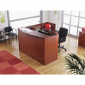 Alera ALEVA327236MC Valencia Series 71 in. x 35.5 in. x 29.5 in. to 42.5 in. Reception Desk with Transaction Counter - Medium Cherry image number 3