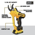 Hedge Trimmers | Factory Reconditioned Dewalt DCPR320D1R 20V MAX Lithium-Ion 1-1/2 in. Cordless Pruner Kit (2 Ah) image number 6