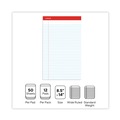Office Jansan | Universal M9-45000 Perforated Wide/Legal Ruled Writing Pads With (50) 8.5 in. x 14 in. Sheets - White Sheet/Red Headband (1-Dozen) image number 3