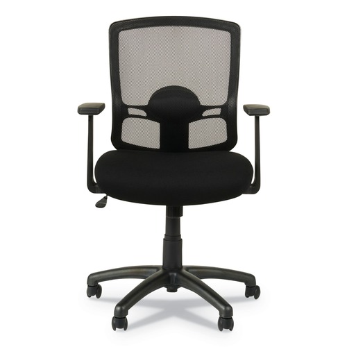 Office Jansan | Alera ALEET42ME10B Etros Series 18.03 in. to 21.96 in. Seat Height Mesh Mid-Back Chair - Black image number 0