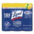 Bulk Savings Pricing 2 | LYSOL Brand 19200-82159 7 in. x 7.25 in. 1-Ply Disinfecting Wipes - Lemon and Lime Blossom White (4/Carton) image number 1