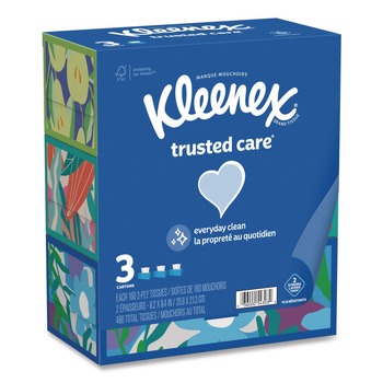 Kleenex Trusted Care 2-Ply Facial Tissue - White (12/Carton)