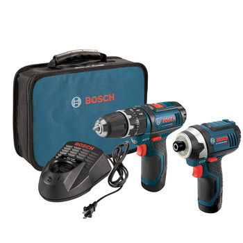 COMBO KITS | Factory Reconditioned Bosch CLPK241-120-RT 12V MAX Cordless Lithium-Ion 3/8 in. Hammer Drill & Impact Driver Combo Kit