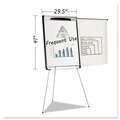 Easels | MasterVision EA23066720 39 in. - 72 in. High Tripod Extension Bar Magnetic Dry-Erase Easel - Black/Silver image number 1
