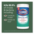 Disinfectants | Clorox 01593 7 in. x 8 in. 1-Ply Bleach Free Disinfecting Wipes - Fresh Scent, White (12 Canisters/Carton) image number 7