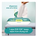 Bulk Savings Pricing 2 | Pampers 80741436 6.8 in. x 7 in. 1-Ply Sensitive Baby Wipes - Unscented White (56/Pack) image number 2