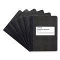  | Universal UNV20957 100 Sheets 9.75 in. x 7.5 in. 4 sq-in. Quadrille Rule Composition Book - Black Marble (6/Pack) image number 0
