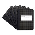 Office Jansan | Universal UNV20957 100 Sheets 9.75 in. x 7.5 in. 4 sq-in. Quadrille Rule Composition Book - Black Marble (6/Pack) image number 0