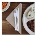 Cutlery | World Centric FO-PS-R Plastic Fork Medium Heavyweight TPLA Cutlery - Light Beige (24/Pack) image number 2