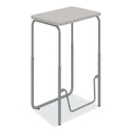 Office Furniture & Lighting | Safco 1223GR 27.75 in. x 19.75 in. x 29 in. to 43 in. AlphaBetter 2.0 Height-Adjustable Student Desk with Pendulum Bar and Book Box - Pebble Gray image number 0