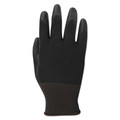 Work Gloves | Boardwalk BWK0002810 Polyurethane Palm Coated Gloves - Size 10, Black (12-Piece) image number 1